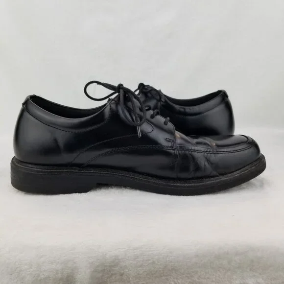 ✅Nunn Bush Men's 10M Slip Resistant Leather Oxford Shoes BLACK Comfort Lace Up - Picture 10 of 11